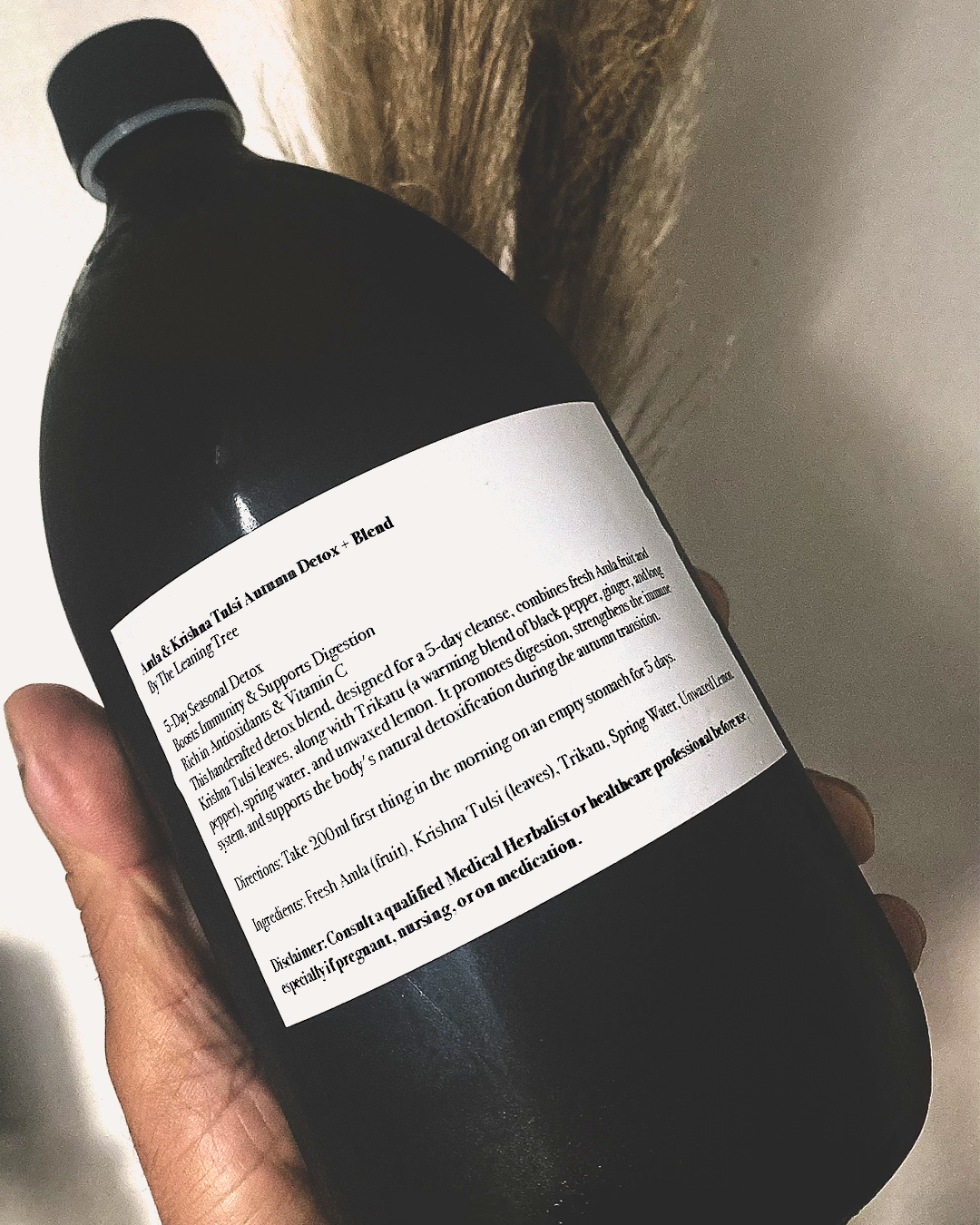 Natural Amla & Krishna Tulsi Autumn-Winter Detox Tincture – Ayurvedic Support for Seasonal Balance and Wellness