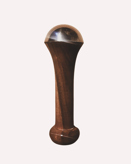 kansa wand , teek wood , brass massage tool